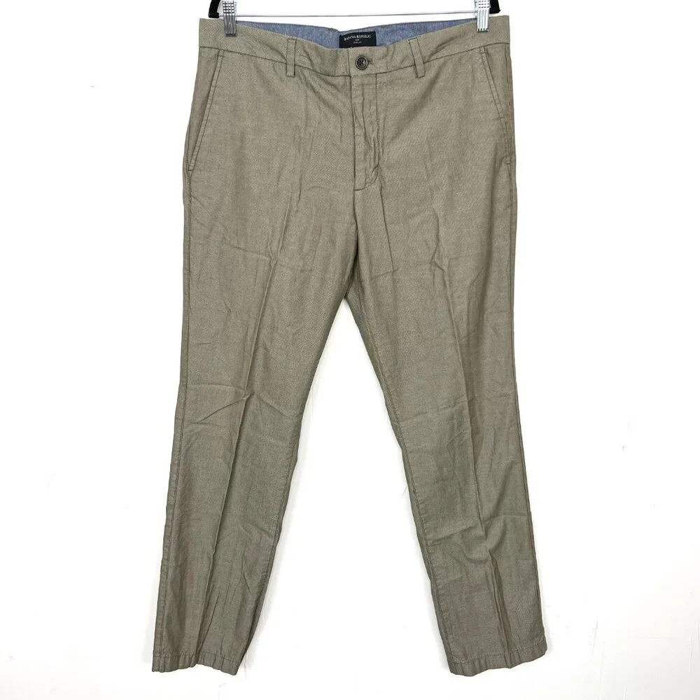 Banana Republic Aiden‎ Fit Pants Men's Size 35x32 Brown Tan